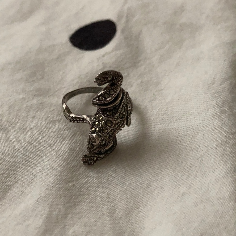Sterling Silver Leaping Frog Ring - image 4